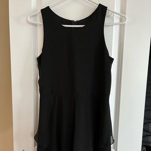 Black Dress with Layered Skirt